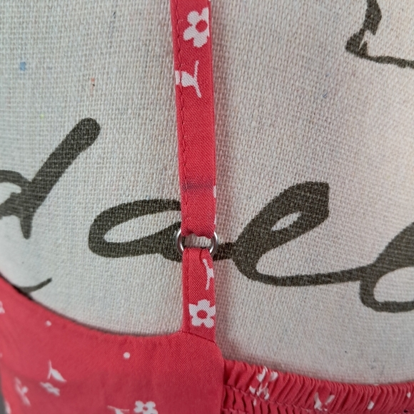 Women’s GAP Summer Sundress Lined  Coral White Floral Size 4 - Picture 5 of 10